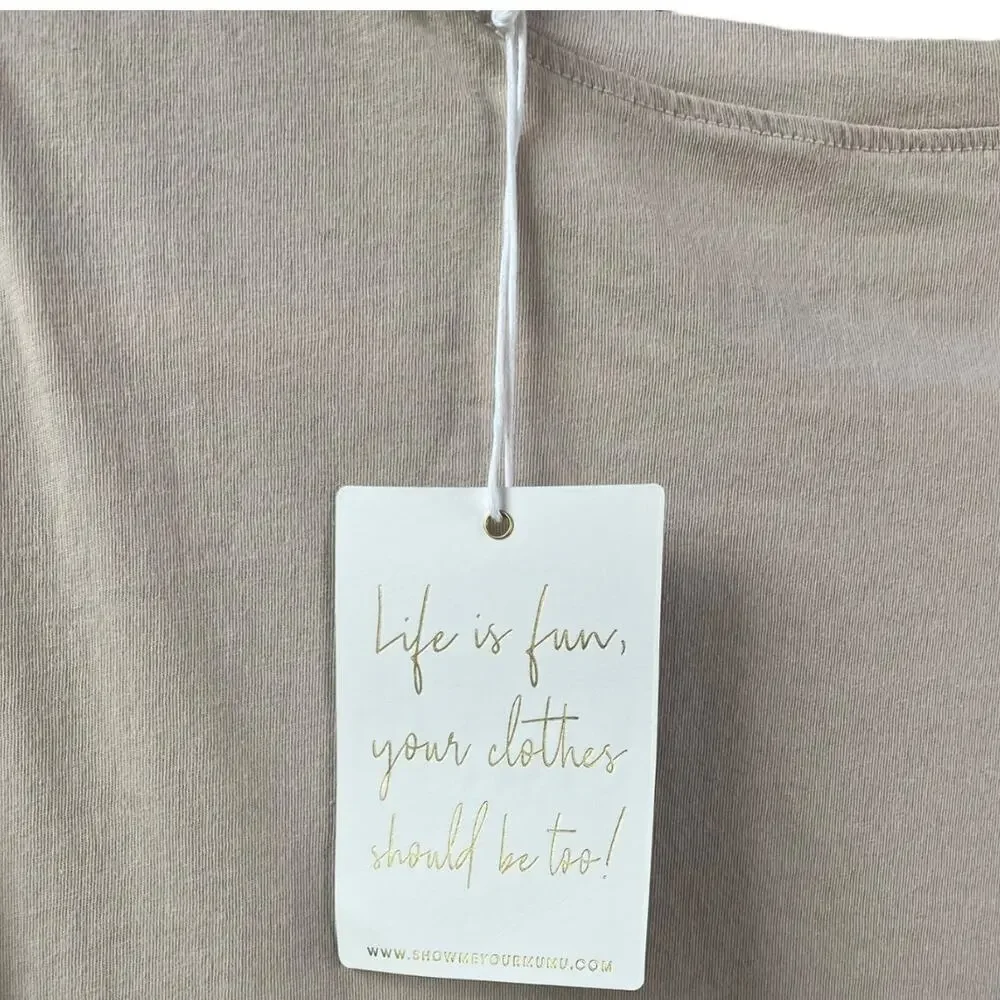 Show Me Your Mumu beige She Loves You Thomas t-shirt 100% organic cotton XS NWT